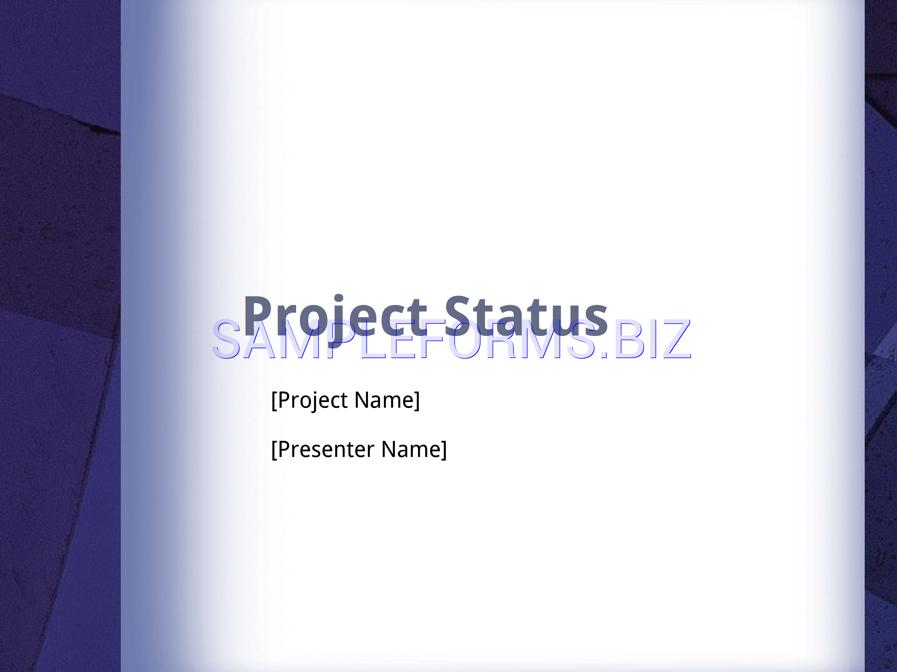Preview free downloadable Project Status Report Template 3 in PDF (page 1)